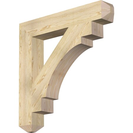 Ekena Millwork Merced Craftsman Rough Sawn Bracket, Douglas Fir, 6"W x 38"D x 38"H BKT06X38X38MRC04RDF